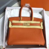 Hermes Birkin 35cm Togo leather Handbags Orange UK