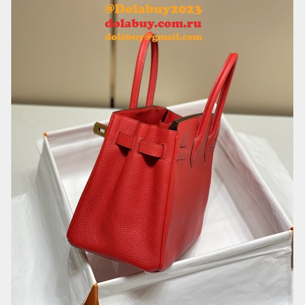 HERMES BIRKIN 25CM HALF HUMAN HANDMADE STICHING Replica