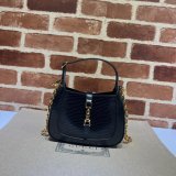 Copy Gucci Copy Jackie 1961 lizard 675799 Black bag