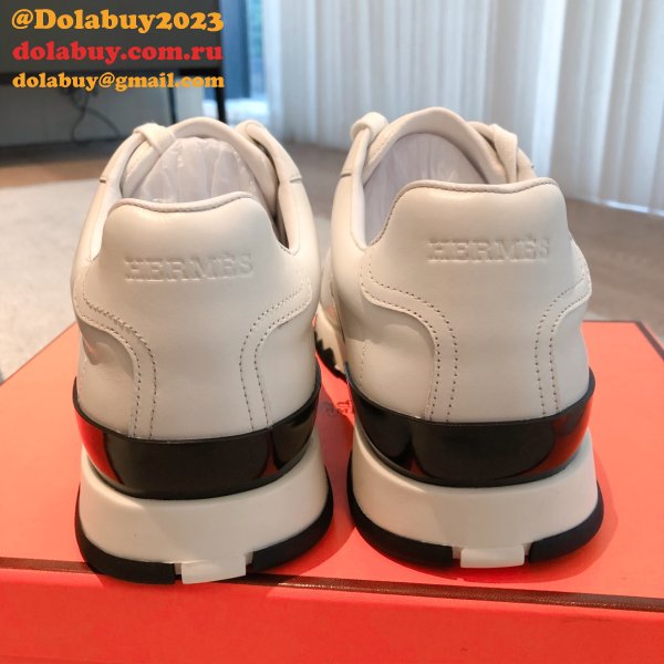 Wholesale Sneakers Leer Wit Hermes 1:1 Mirror Shoes