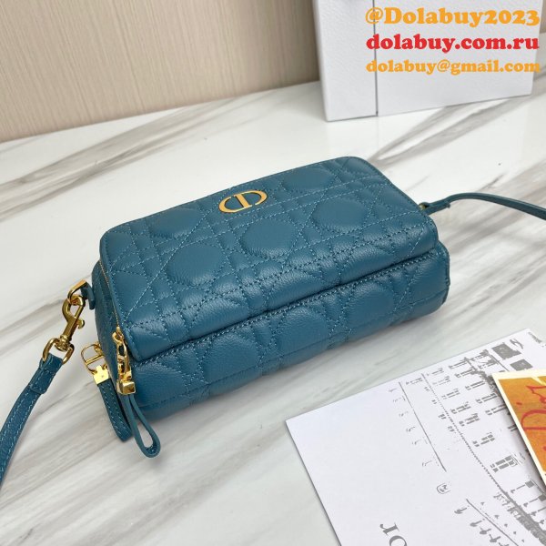 High Quality Dior Caro Bag Brown Supple Cannage Calfskin Fashion