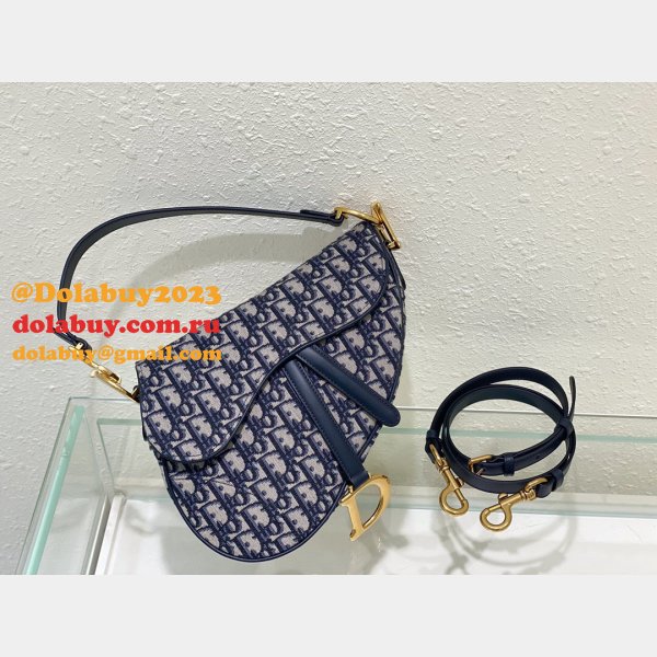 Our Christian Dior Wholesale Copy Saddle 19.5/25.5Cm Bags with Long strap