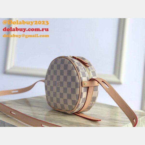 Louis Vuitton Damier Azur Boite Chapeau Souple PM N40333 Fake