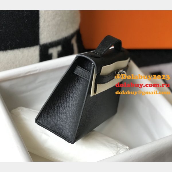 UK Hermes EPSOM LEATHER Mini Kelly Pouchette