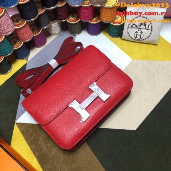 Hermes Constance Bag 23cm Epsom Leather Red Best