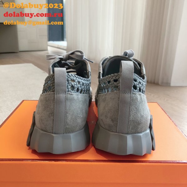 Top Quality HERMES MEN BOUNCING weave SNEAKER