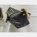 Christian Dior Perfect Fashion 3106 Diorstar Hobo Chain Black Macrocannage Crinkled