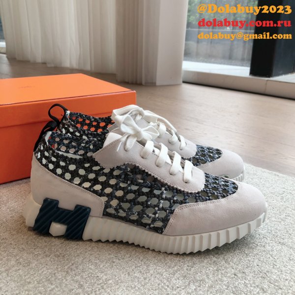 Top Quality HERMES MEN BOUNCING weave SNEAKER