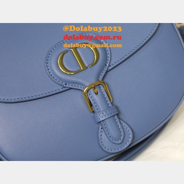 Luxury High Quality Dior Bobby Bag Blue Box Calfskin