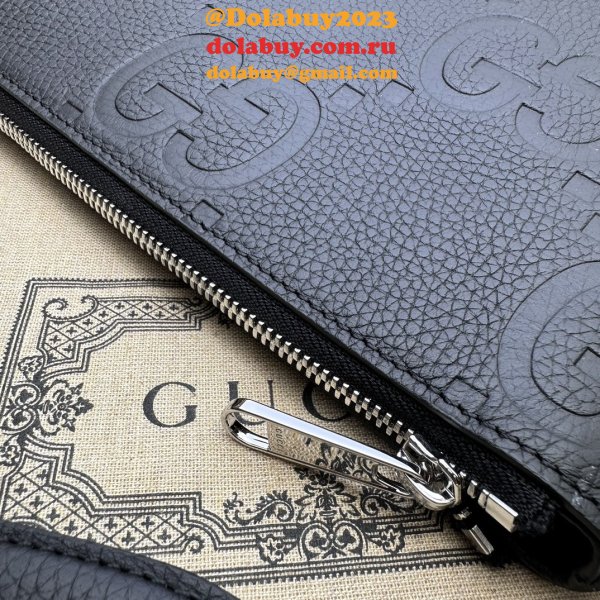 Black Jumbo GG Gucci Knockoff Messenger Men 761747 Designer Bag