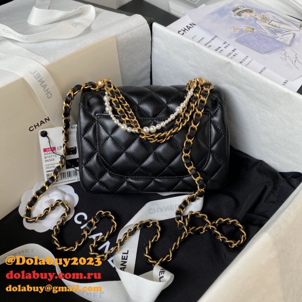 Top Quality CC MINI AS4385 pearl chain BAG 2024