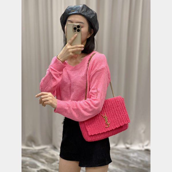 Designer Copy Saint Laurent Kate Clutch 553804 Rose Bag