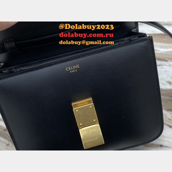 High Quality bag Celine Teen Classic Leather Shoulder Black Bag