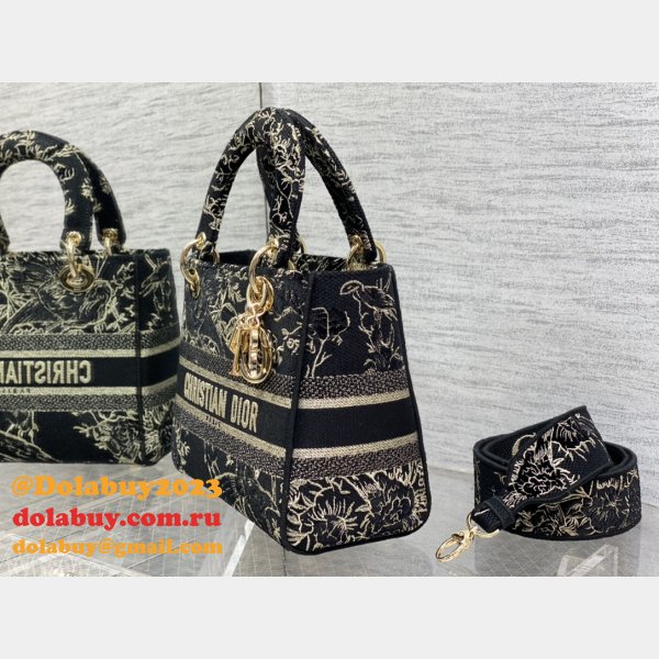 Perfect 1:1 Christian Dior 7 Stars Lady Best 24CM Black Bag