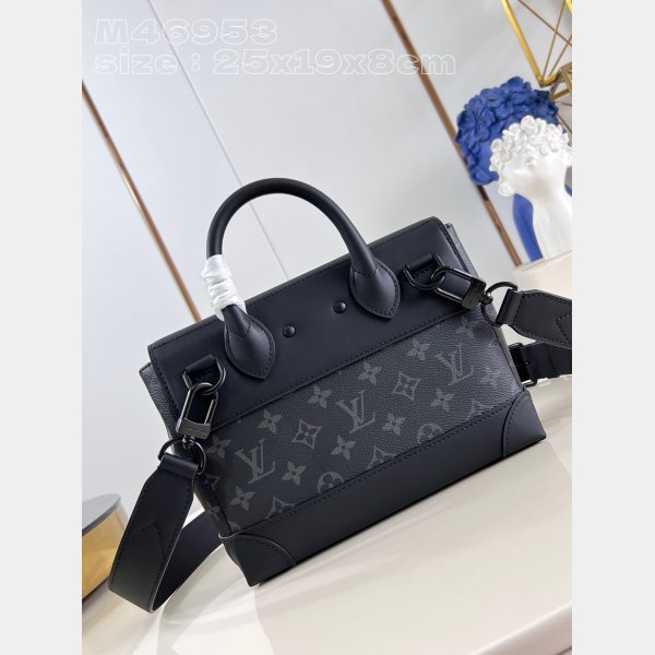 Steamer PM Monogram Eclipse Canvas M46953/ M24436 Louis Vuitton Wholesales Men Bags