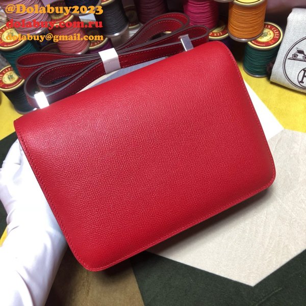 Hermes Constance Bag 23cm Epsom Leather Red Best