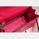 High Quality Fake Hermes Epsom Kelly 19/25/28CM Red Bag For Sale