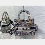 Top Quality Fake Lady Embroidery Canvas Dior 24CM High Quality bag Bag