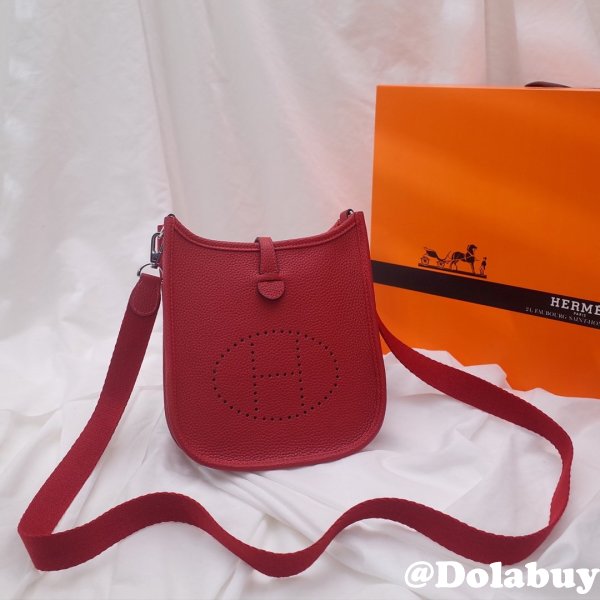 7 Star Hermes Mini Evelyne TPM Bag Red