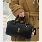 Designer Knockoffs Saint Laurent Lyia Zip Duffle Black 766785 Bag