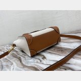 Brown/White Celine Micro Luggage Tote Bag Perfect