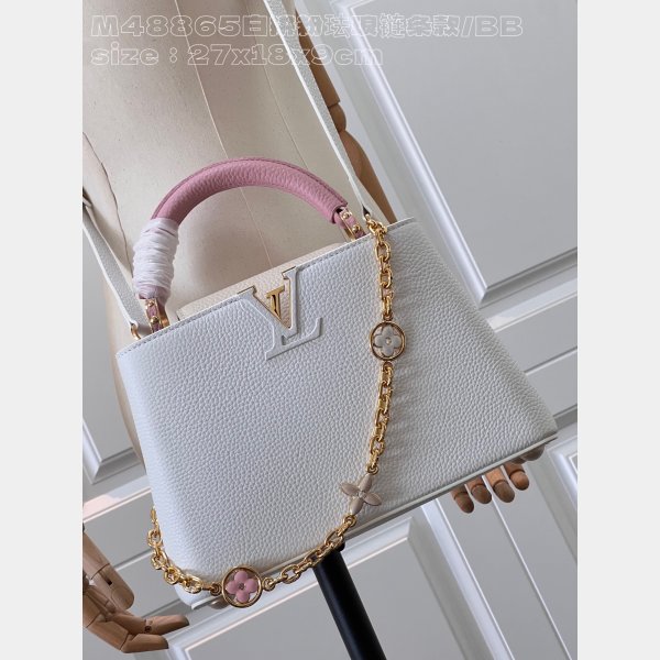 1:1 Mirror 1:1 Mirror Louis Vuitton Capucines M48865 White Bags