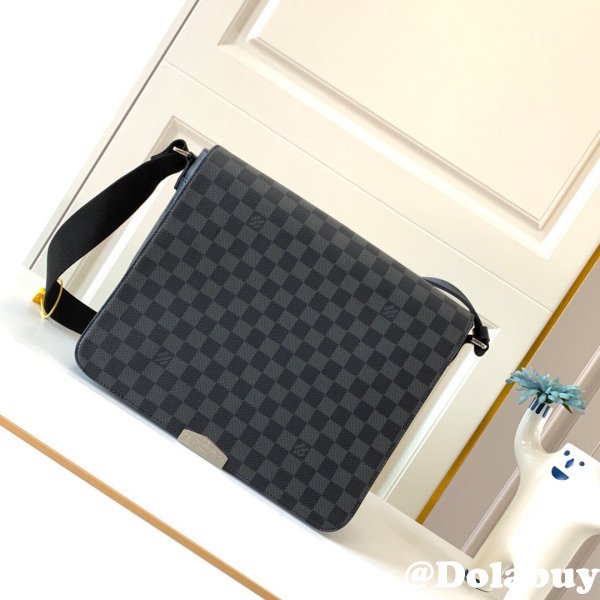 Louis Vuitton Wholesale District MM Damier Graphite Canvas N40350 Greys