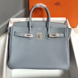 Hermes Birkin 35cm Togo leather Handbags Blue lin Luxury