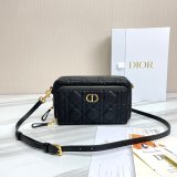 High Quality Dior Caro Bag Brown Supple Cannage Calfskin Fashion