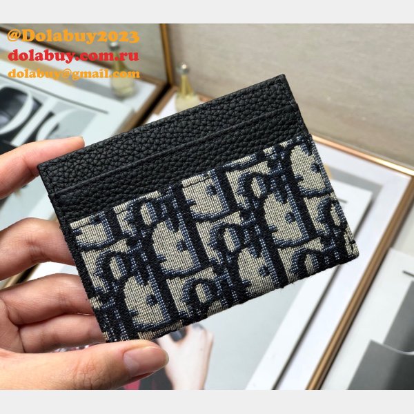 Knockoff Dior Oblique Jacquard Card Holder