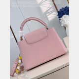 Pink White M48865 Flower Chain Knockoff The Capucines Perfect LV Bag