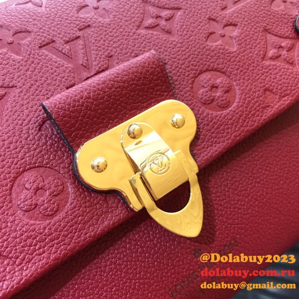 Knockoff Louis Vuitton Monogram Empreinte Leather Vavin PM M43931 Wine Red Bag