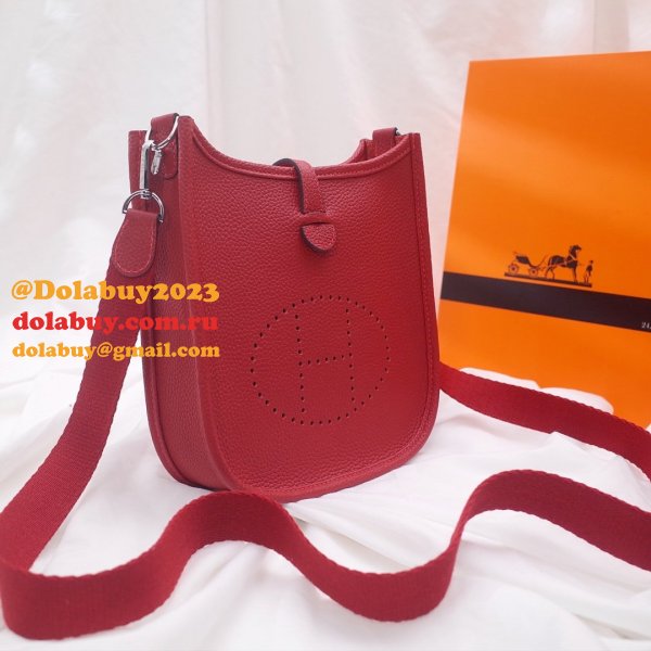 7 Star Hermes Mini Evelyne TPM Bag Red