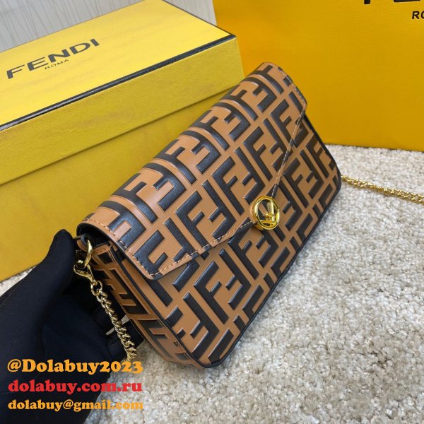 Fendi Inspired Fashion 212200 Maca embossing Apricot Bags