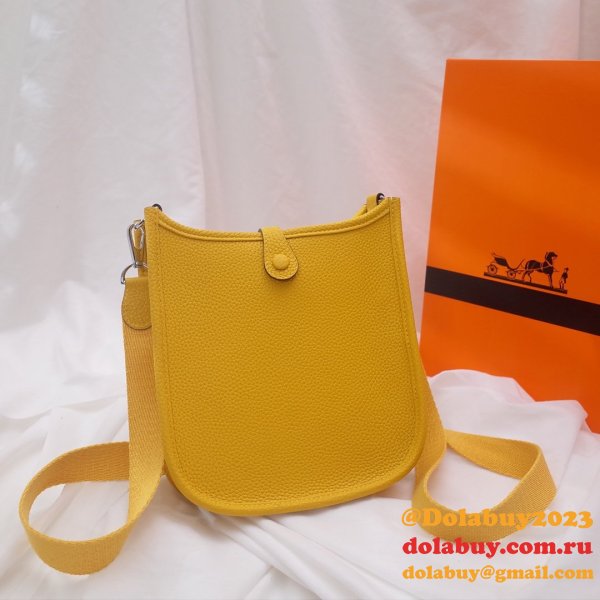 Hermes Evelyne Yellow Messenger Medium Bag Designer