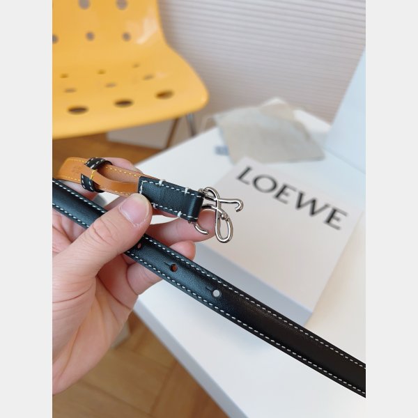 Fashion Loewe Women Belt 1:1 Mirror Smooth 1.5cm Width