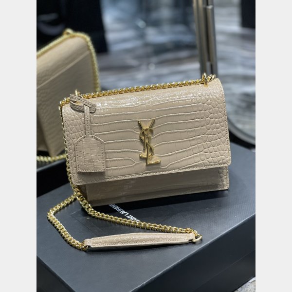 Copy YSL SUNSET BAG 22CM 422906 CROCO