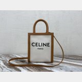 Celine Designer Small Cabas Vertical Bag In Triomphe Canvas