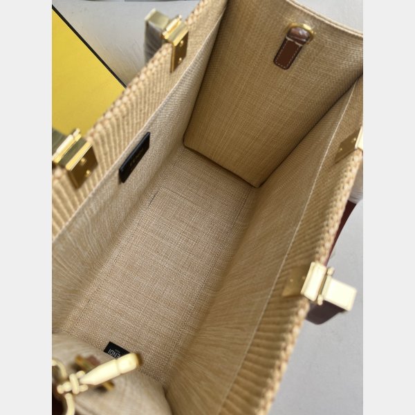 UK Fendi Summer Raffia Shopping Bag Wholesale