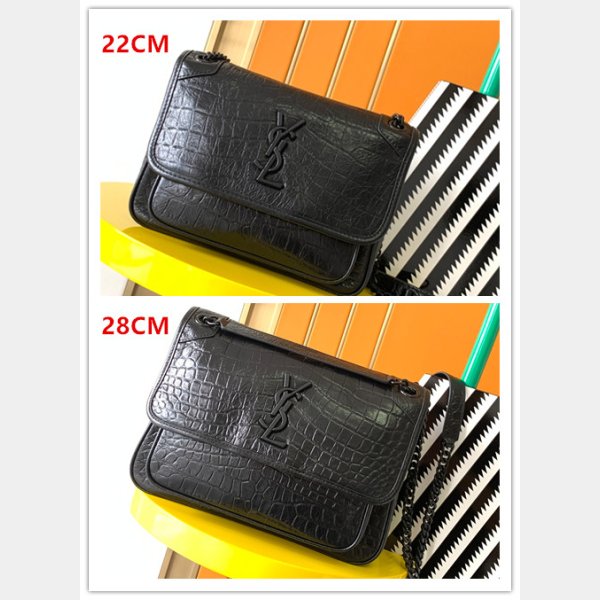 AAA+ YSL CROCO VEIN NIKi BAG 533037 22/28cm