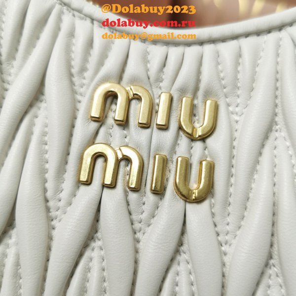 Best 2024 Perfect Miu Miu Matelasse 5BH211 Quality Fake Bag