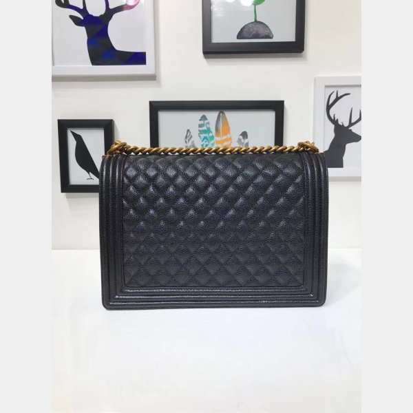 Designer Le Boy large Best Black Bags Caviar 30cm