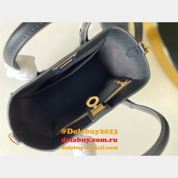 High Quality Louis Vuitton M57729/M57728 On My Side PM Greige/Black Best