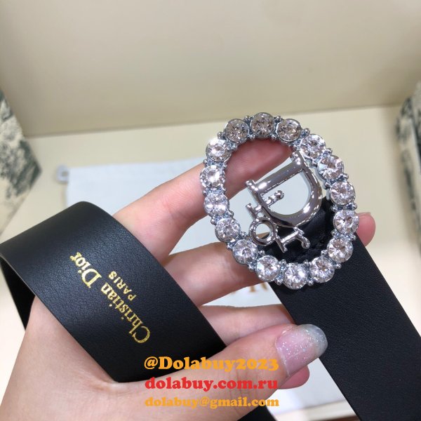 Wholesale Christian Dior AAA Belts 30mm Black Duplicate