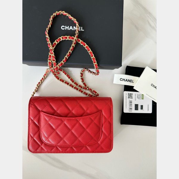 CLASSICAL Perfect CC WOC SMALL CAVIAR LEATHER CHAIN BAG