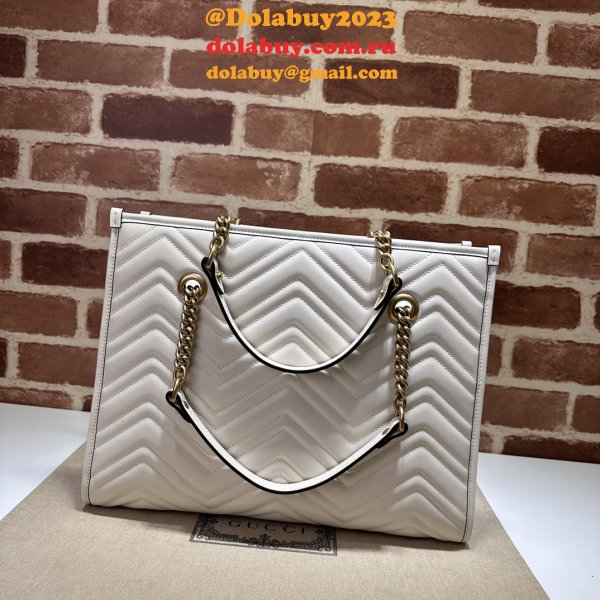 Tote GG Marmont White/Black 779724 Gucci Designer Bag