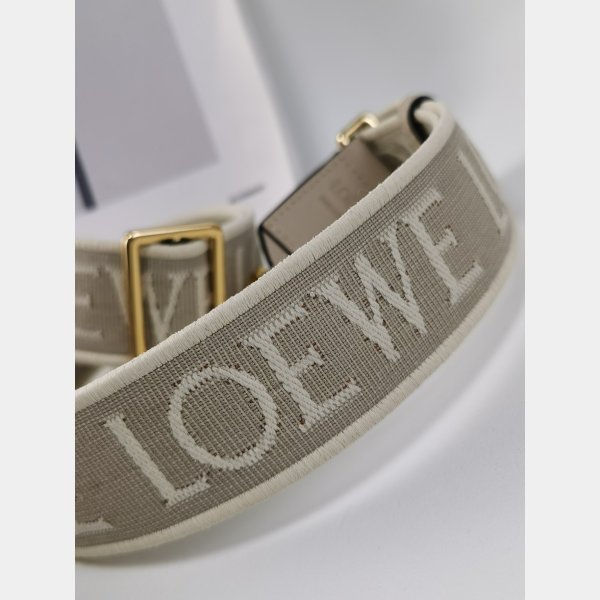 Luxury Loewe Anagram double-sided embroidered shoulder strap