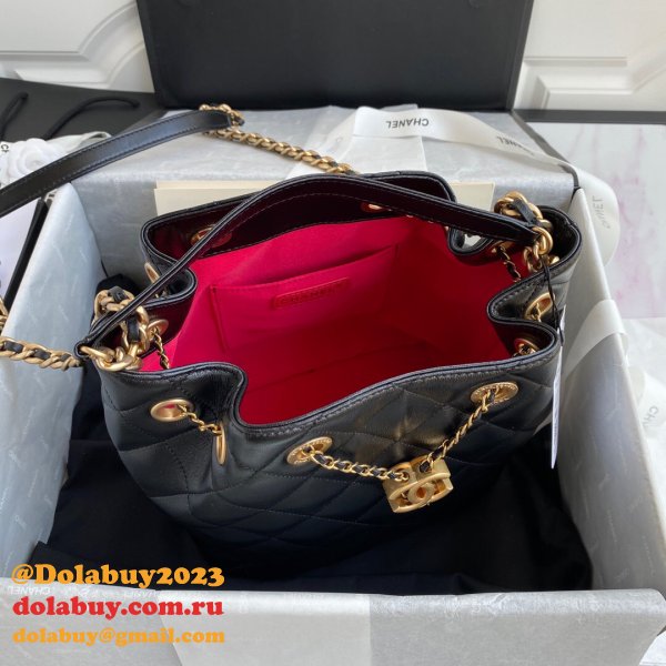 CC Top Quality vintage bucket Luxury Black bag