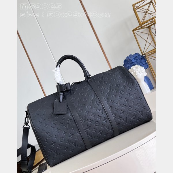 Louis Vuitton M59025 Fashion Keepall Bandoulière 50 Monogram Taurillon Bag