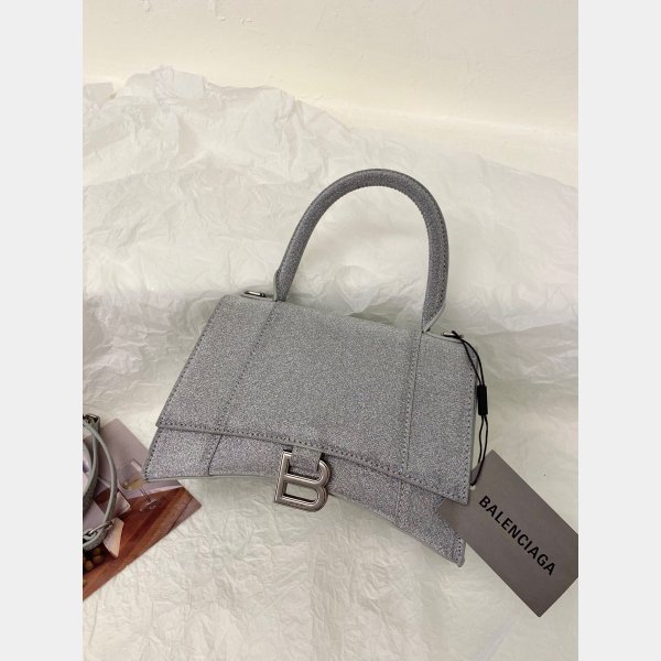 Hot Sale Balenciaga Copy Glitter Skin Hourglass 19/23cm Bag